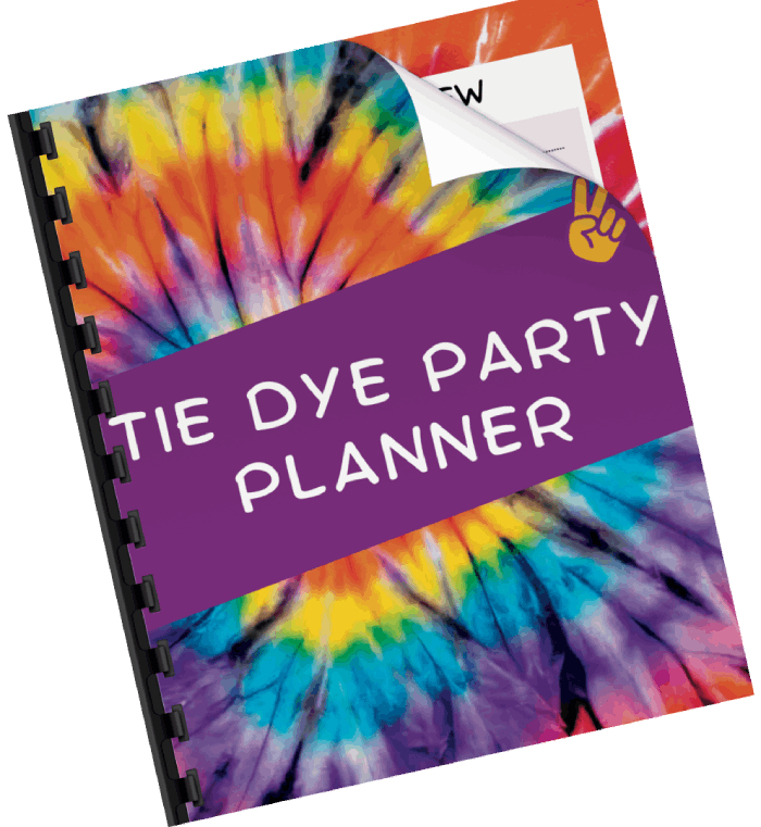 image of tie dye party planner cover